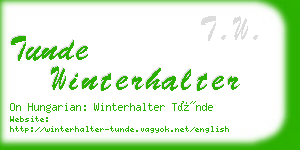 tunde winterhalter business card